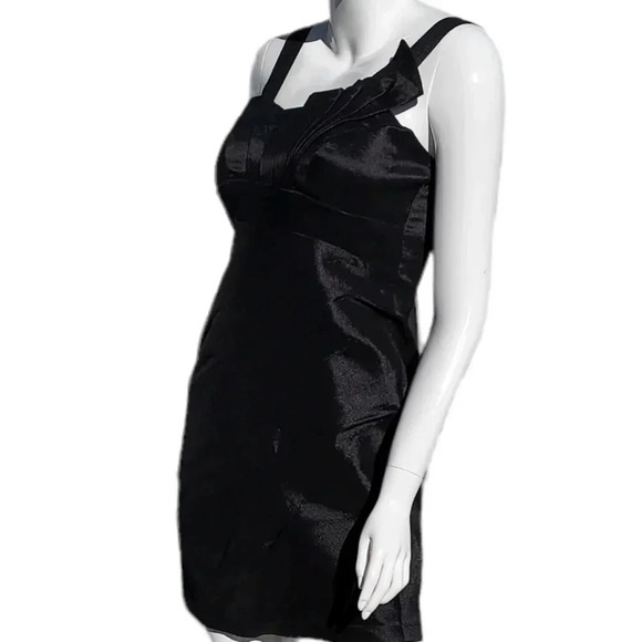 Dave & Johnny Black Dress with Integrated Shawl Formal Occasion Wear Size 3/4 - Picture 2 of 16
